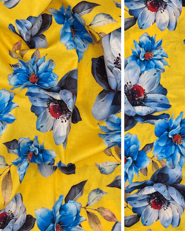 Floral Cotton Lawn Fabric – Stitches