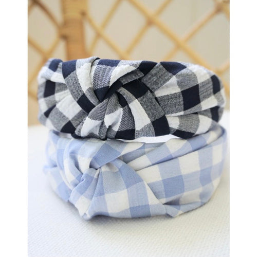 Classic Gingham Topknot Headband (3 Color Options)