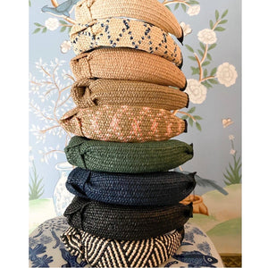 Traditional Rattan Topknot Headbands (11 Color Options)