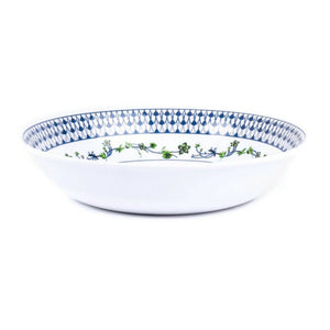 Large Blue/Green Floral Melamine Serving Bowl
