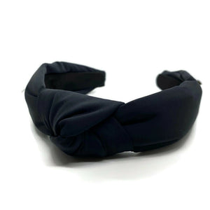 Black Neoprene Topknot Headband