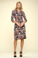 Floral Print V neck Jersey Wrap Dress with Tie