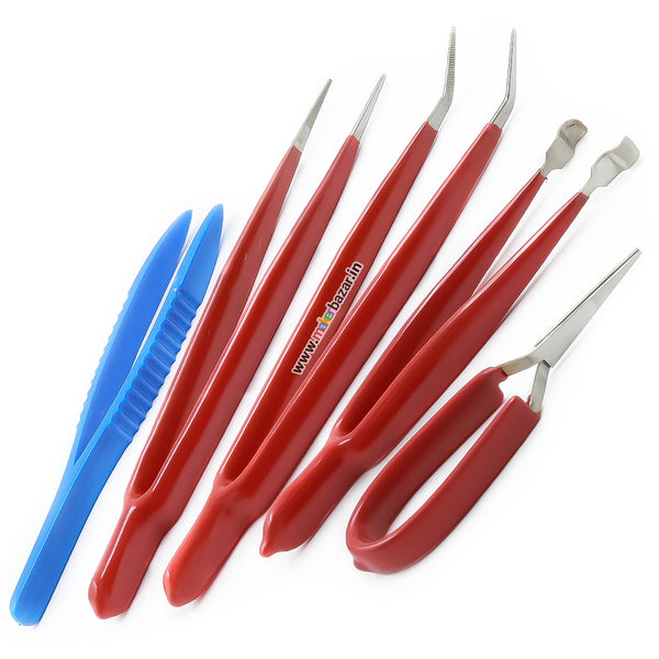  Craft tweezers Precision Industrial Tweezers Anti-static Curved  Straight Tip Stainless Forceps Phone Repair Hand Tools Sets Hobby tools  (Size : B) : Tools & Home Improvement