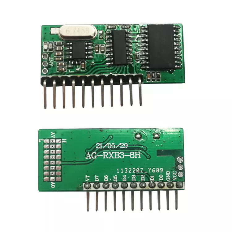 QIACHIP 433/315Mhz Wireless Receiver Learning Code 1527 Fixed code 2260 Decoding Module 8 Channel Output Learning Button Sound Board use it to display your Permanent bonding glue
