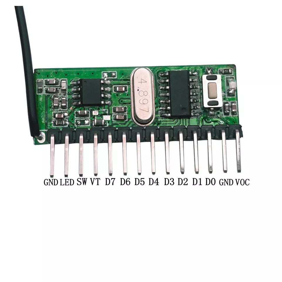 QIACHIP 433/315Mhz Wireless Receiver Learning Code 1527 Fixed code 2260 Decoding Module 8 Channel Output Learning Button Sound Board use it to display your Permanent bonding glue