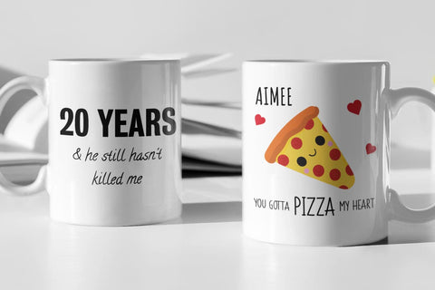 Personalised Mugs Pizza My Heart