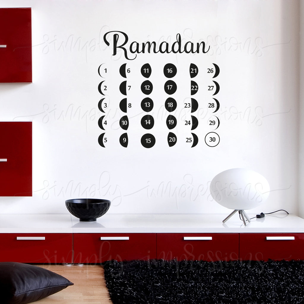 Ramadan moon lunar countdown calendar Simply Impressions by Fawzia