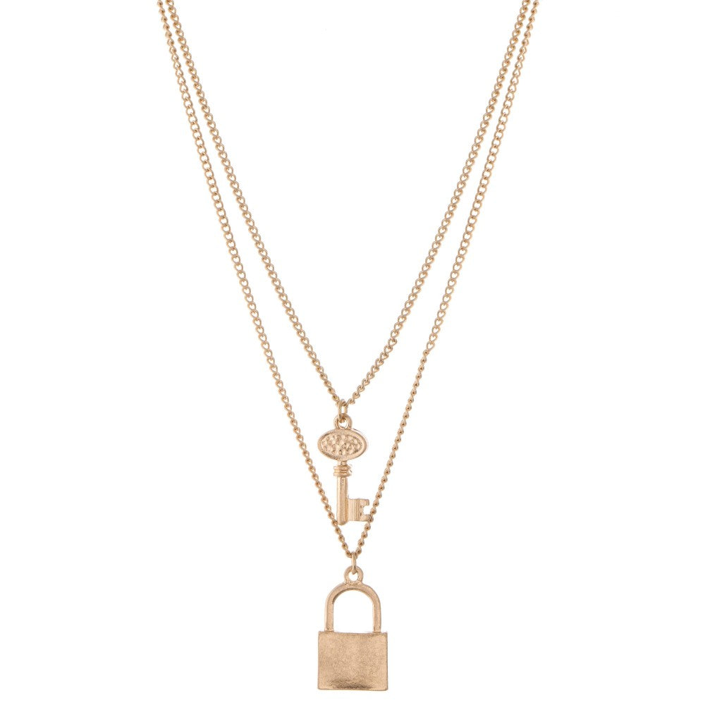 Lock & Key Layered Necklace. - Acoustic Living Boutique