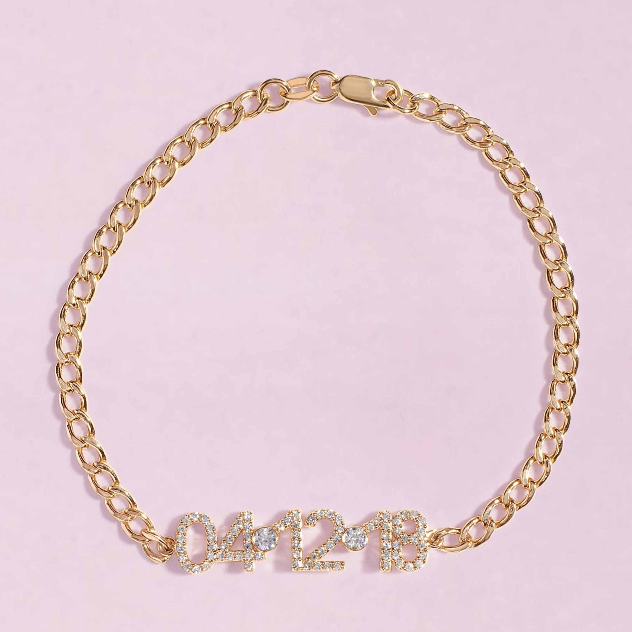 18KT White Gold Alternating Diamond Pave & Plain Paper Clip Bracelet -  Bracelets - Shop by Style (ships in 4-6 weeks) - SHOP