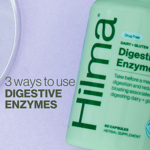 hilma dairy + gluten digestive enzymes bottle