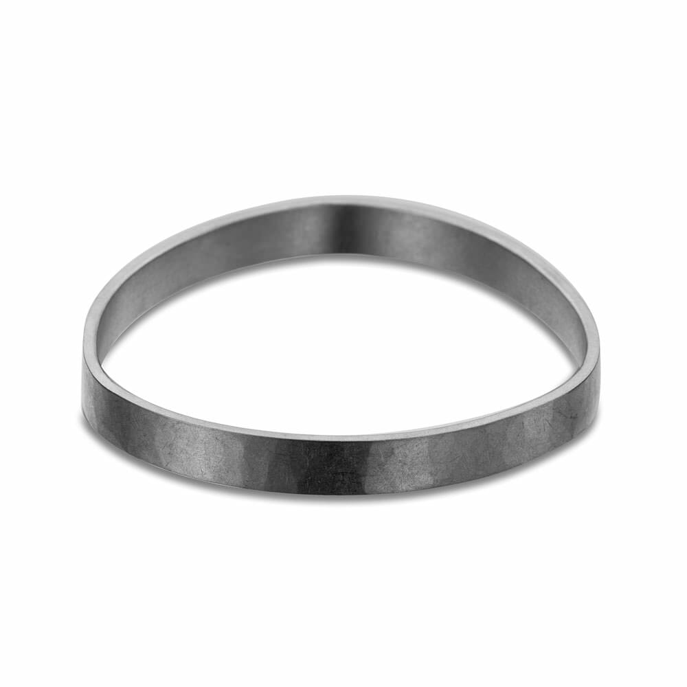 8mm Wide Silver Densa Bangle Bracelet | Colleen Mauer Designs