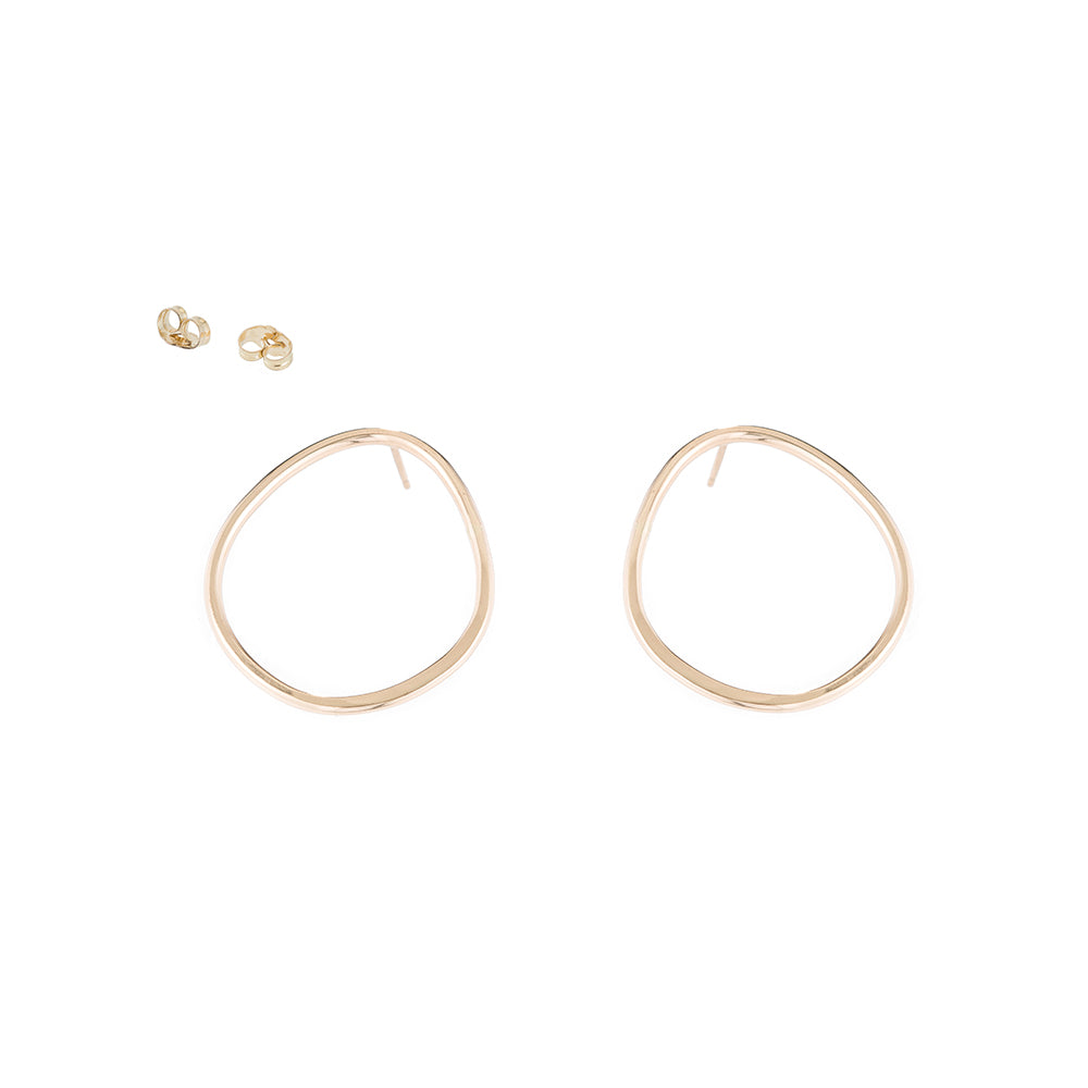 Gold Geometric Circle Hoop Earrings For Women Large Size With Lettering  From Yambags, $8.18