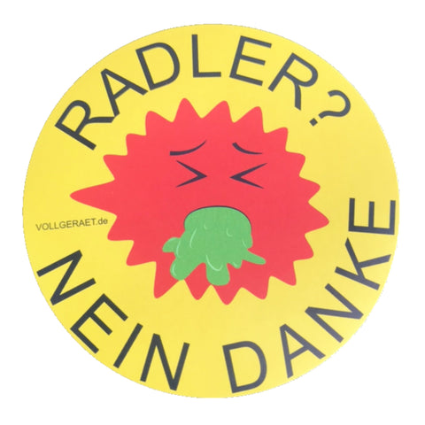 Radler Nein Danke Sticker Set 5 Stuck Vollgerat Shop
