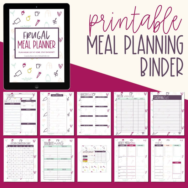 free printable meal planner binder