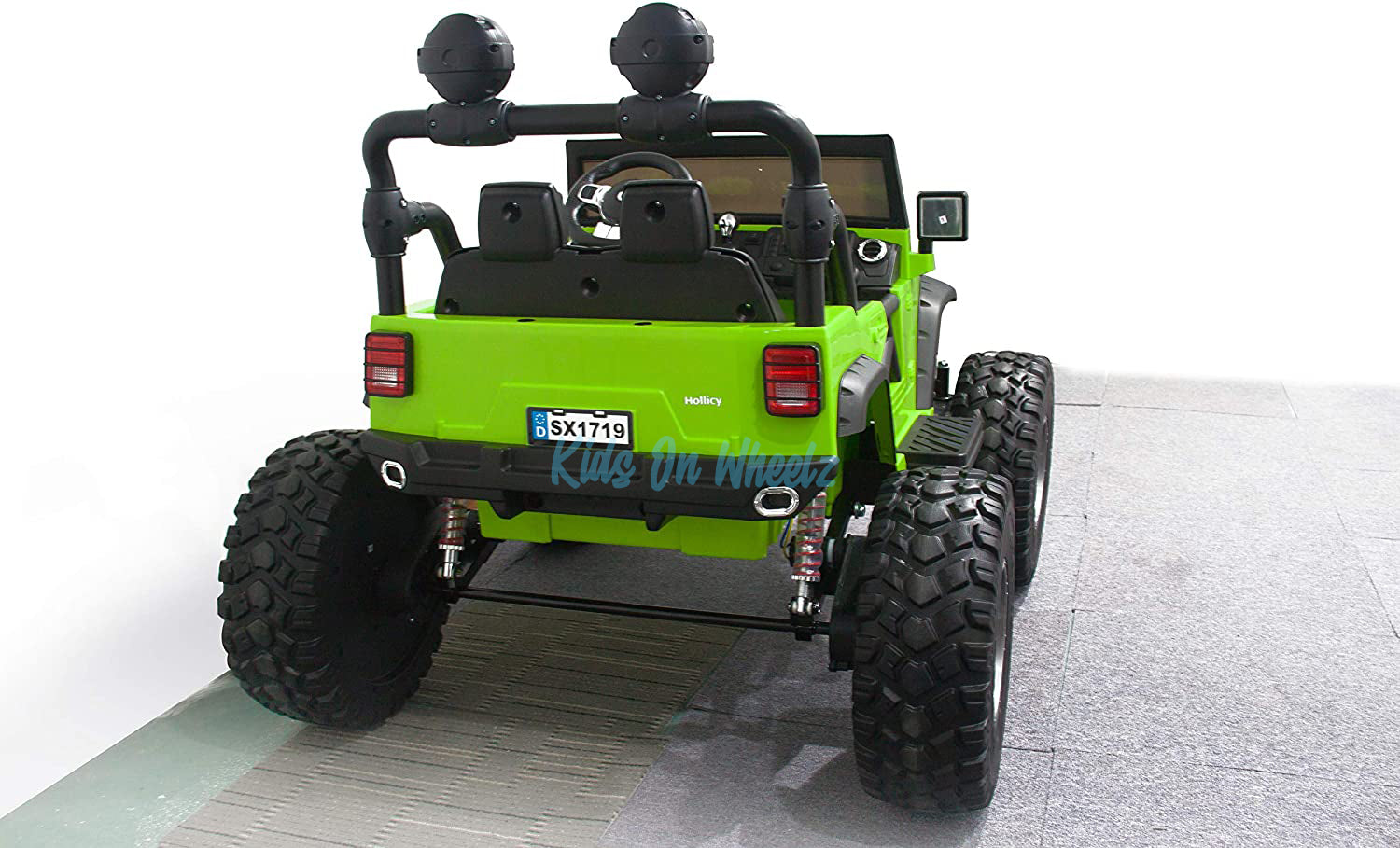 green kids jeep