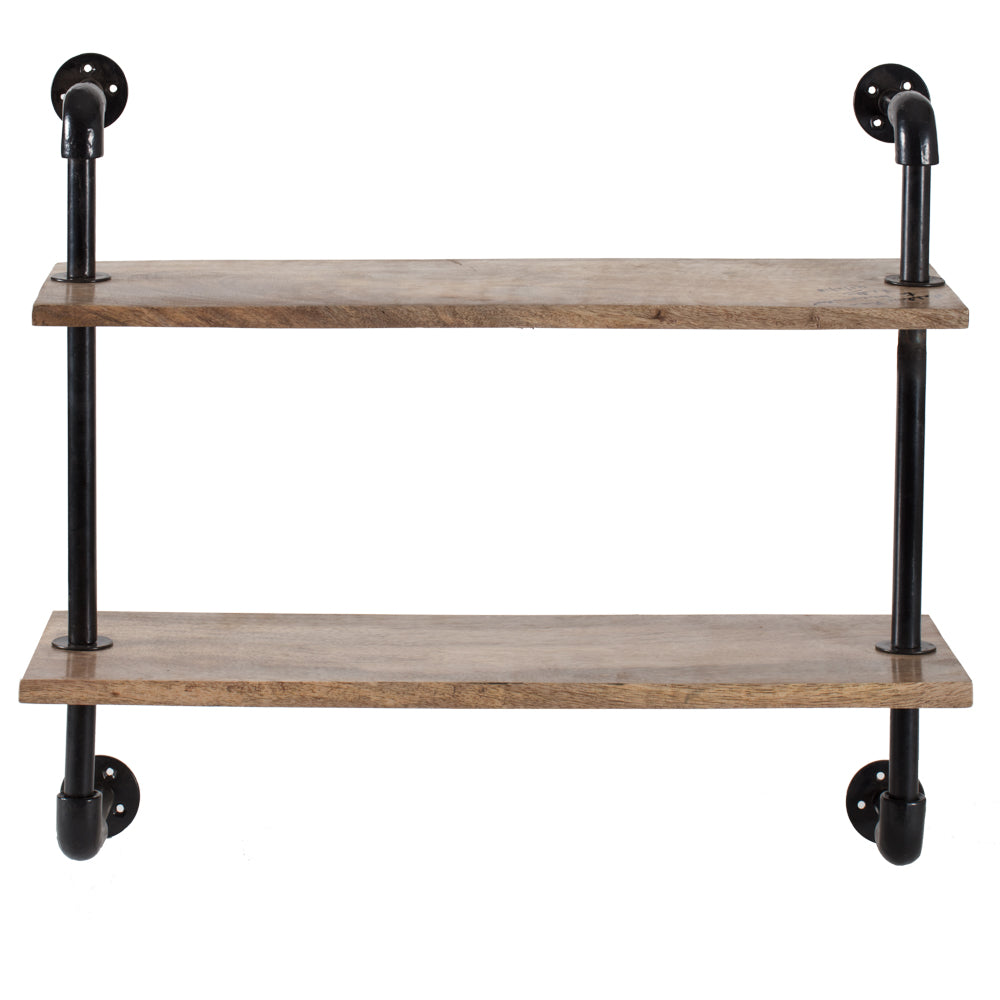 Terville Pipe Wall Shelf - 2 Tier – MH London UK