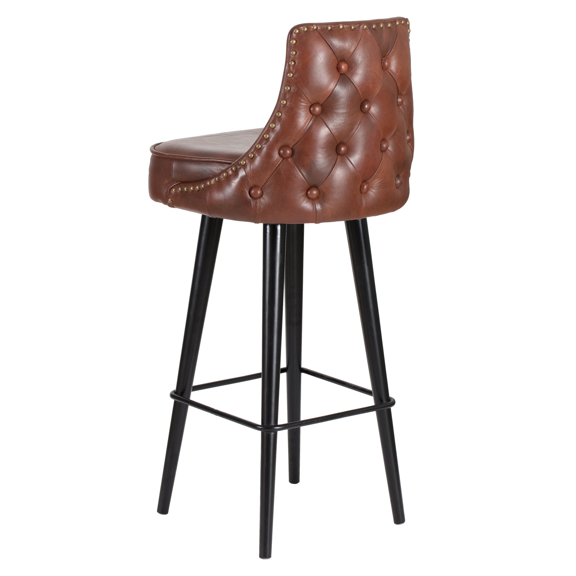 Equator Genuine Leather Swivel Bar Stool Brown Mh London Us