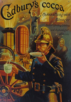 Cadbury Cocoa advertisement used during war time.