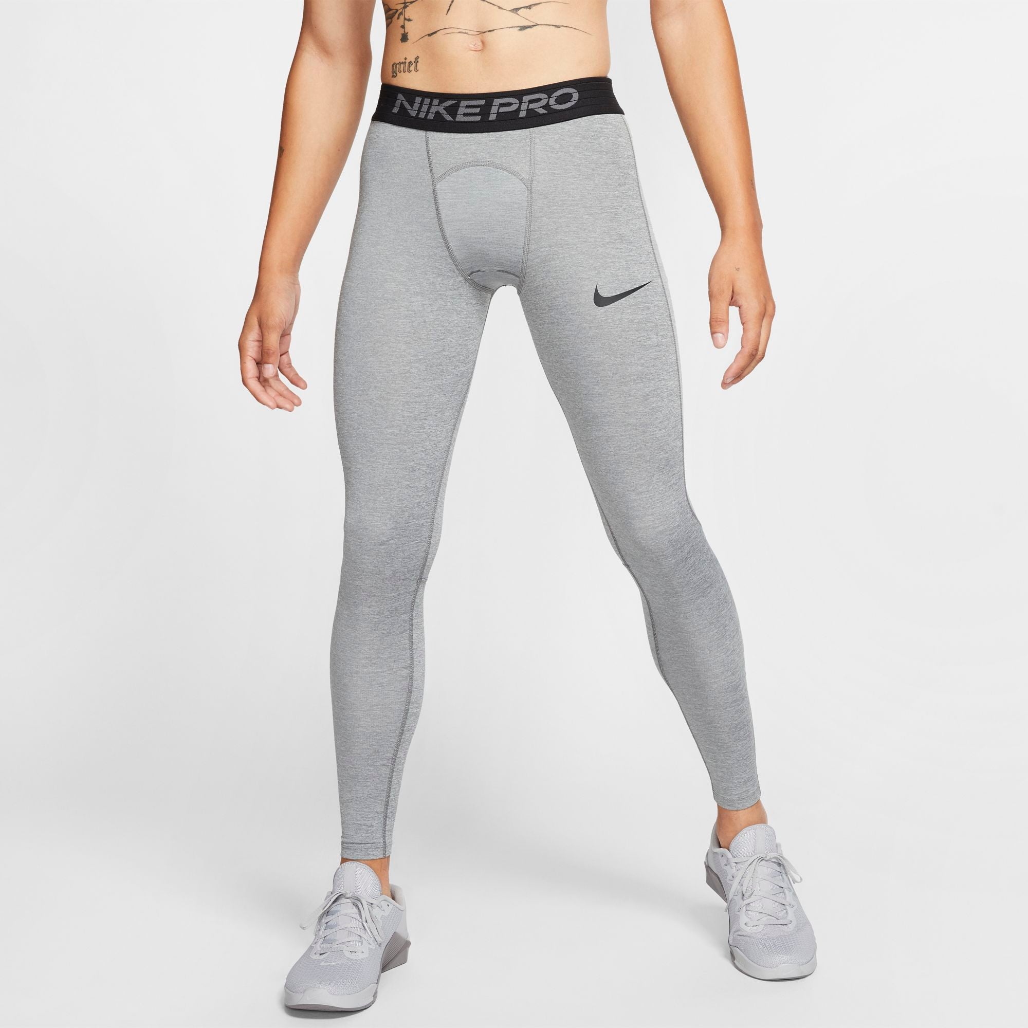 nike pro pants grey