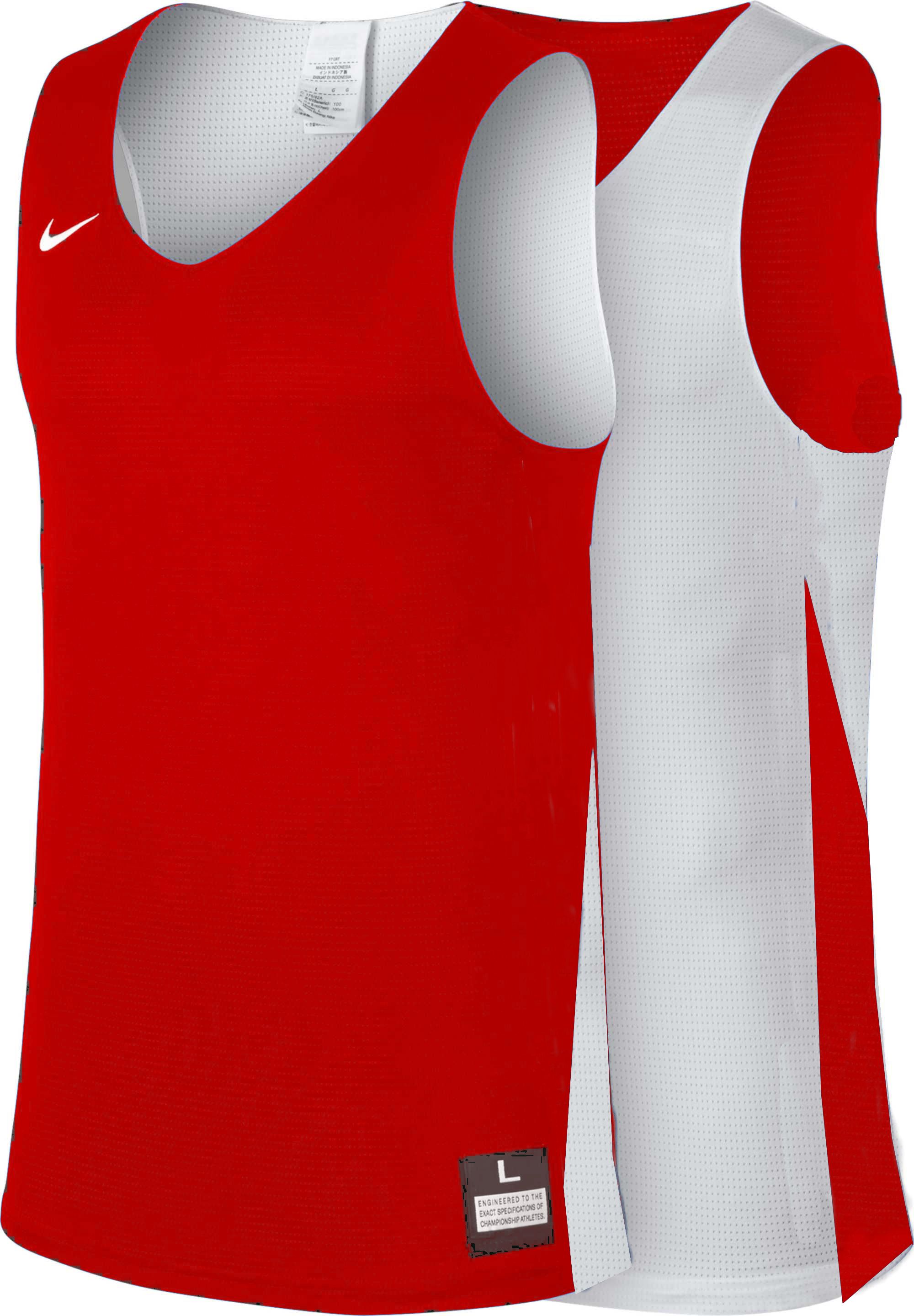 red and white reversible jersey