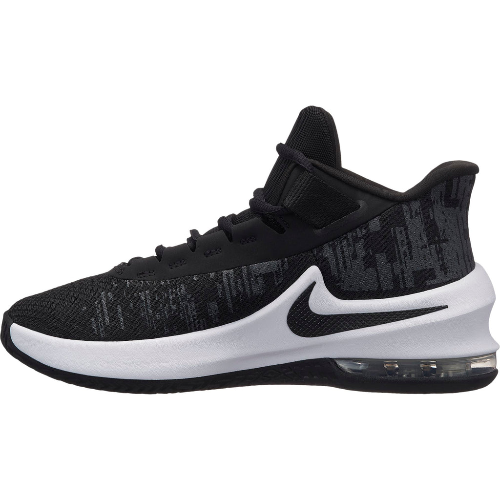 Nike Kids Basketball Air Max Infuriate 2 Mid Boot/Shoe - Black/White/A ...