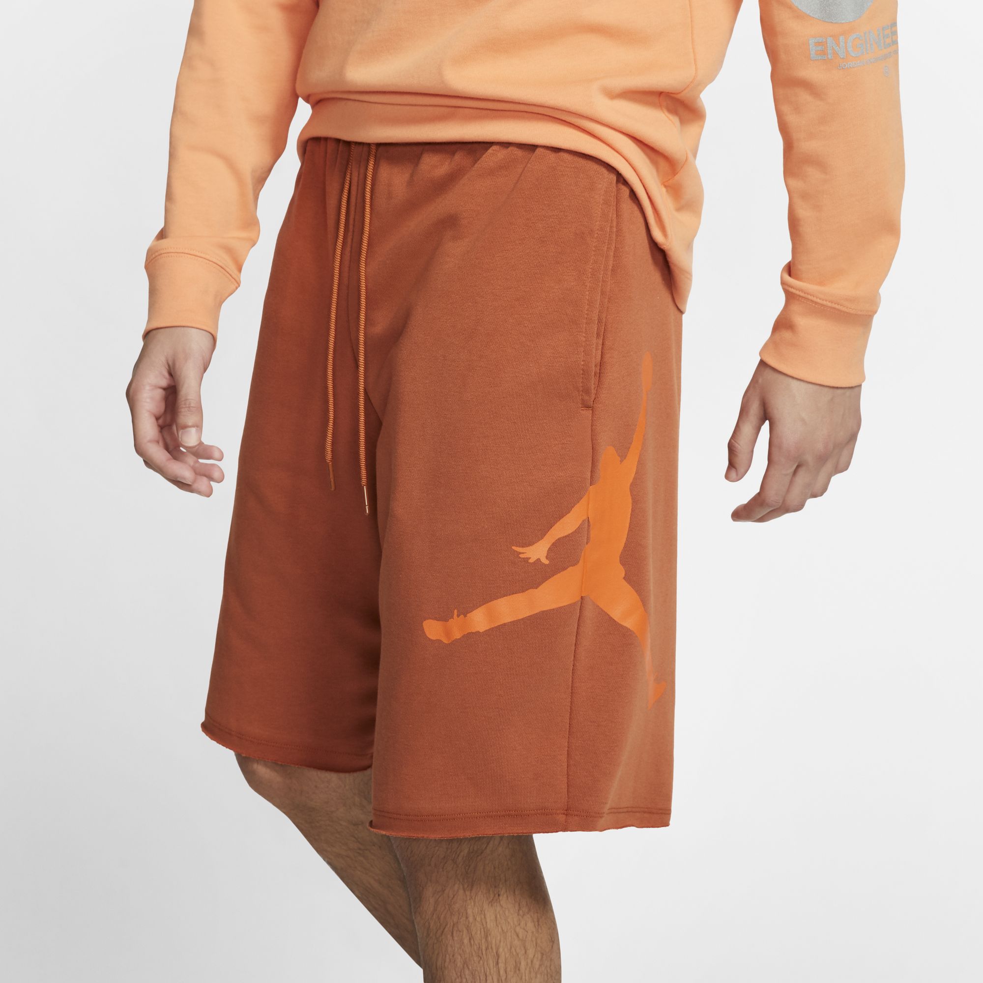 jordan jumpman logo fleece shorts