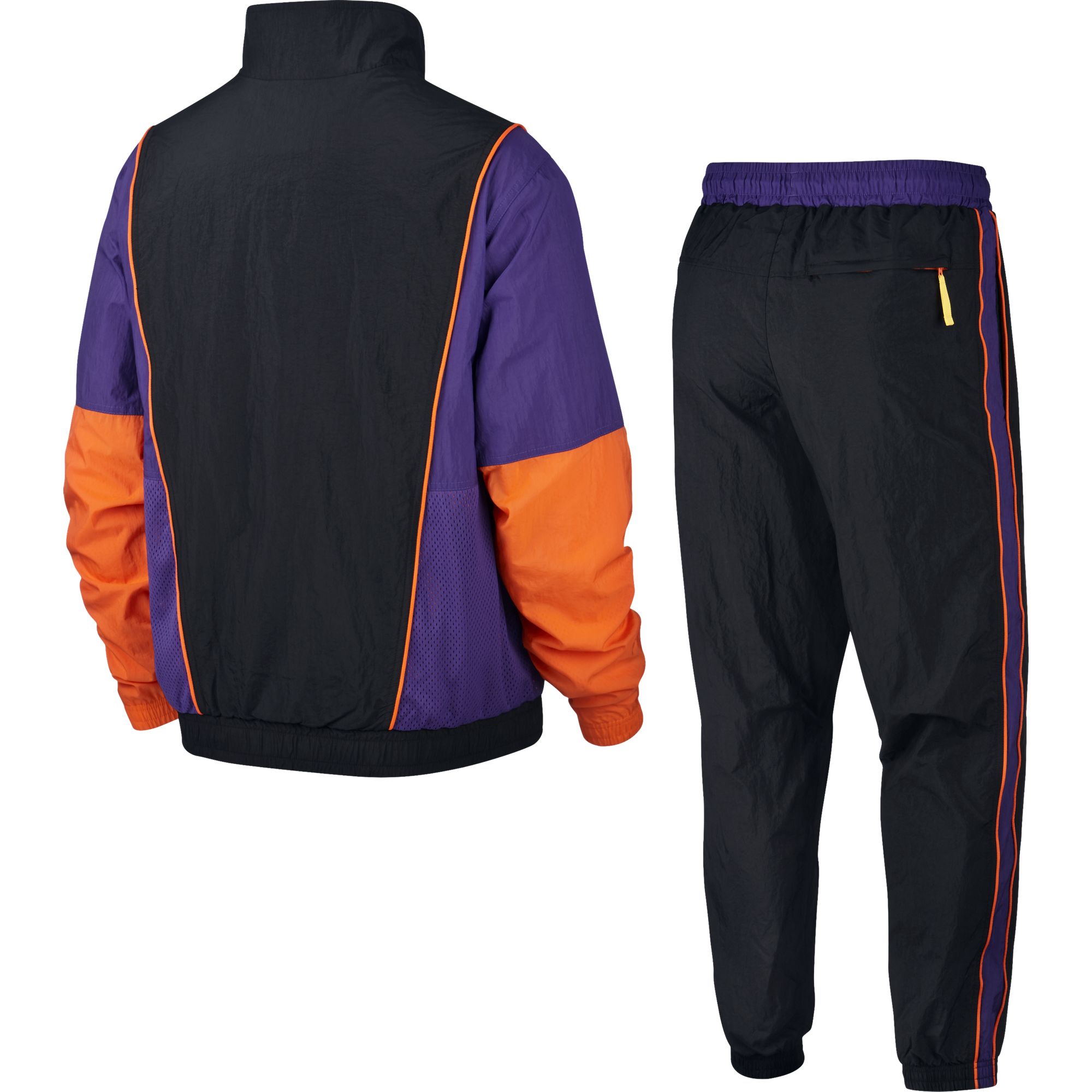 orange and black nike tracksuit