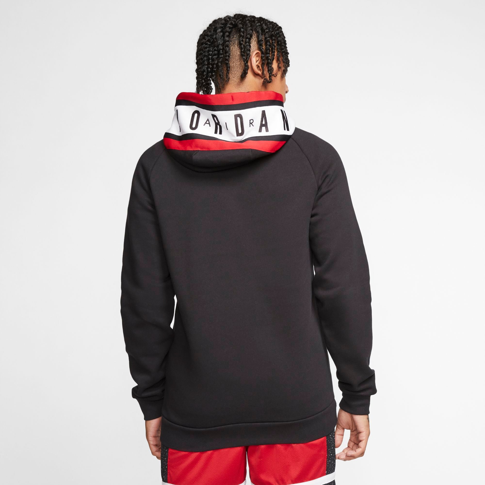 jordan hoodie black and red