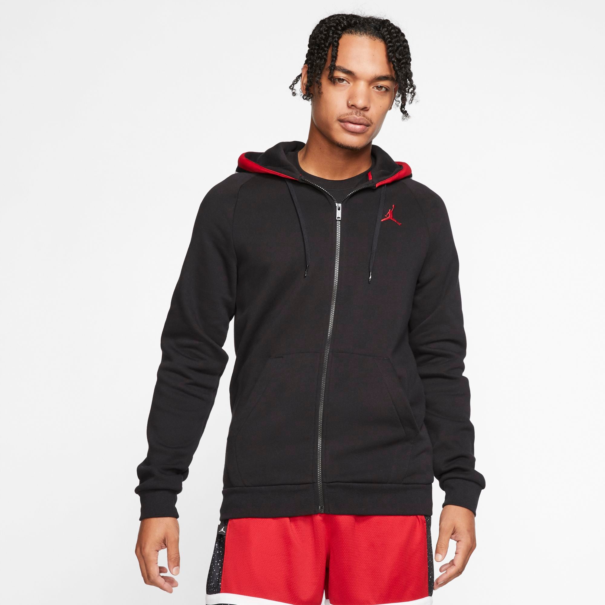 air jordan black and red hoodie