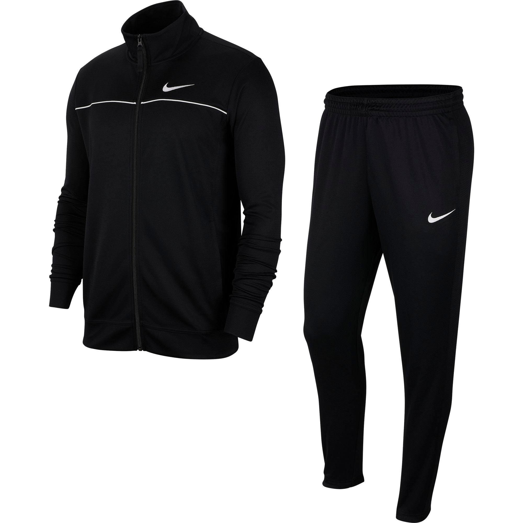 nike tracksuit in black and white