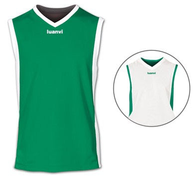 green and white reversible jersey