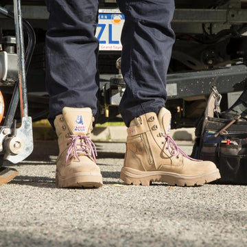 ladies steel blue work boots