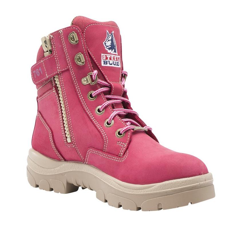 pink safety boots