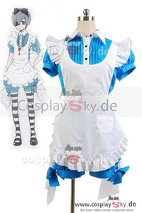 Black Butler Kuroshitsuji Ciel Phantomhive Alice Kleid Cosplay Kostuem