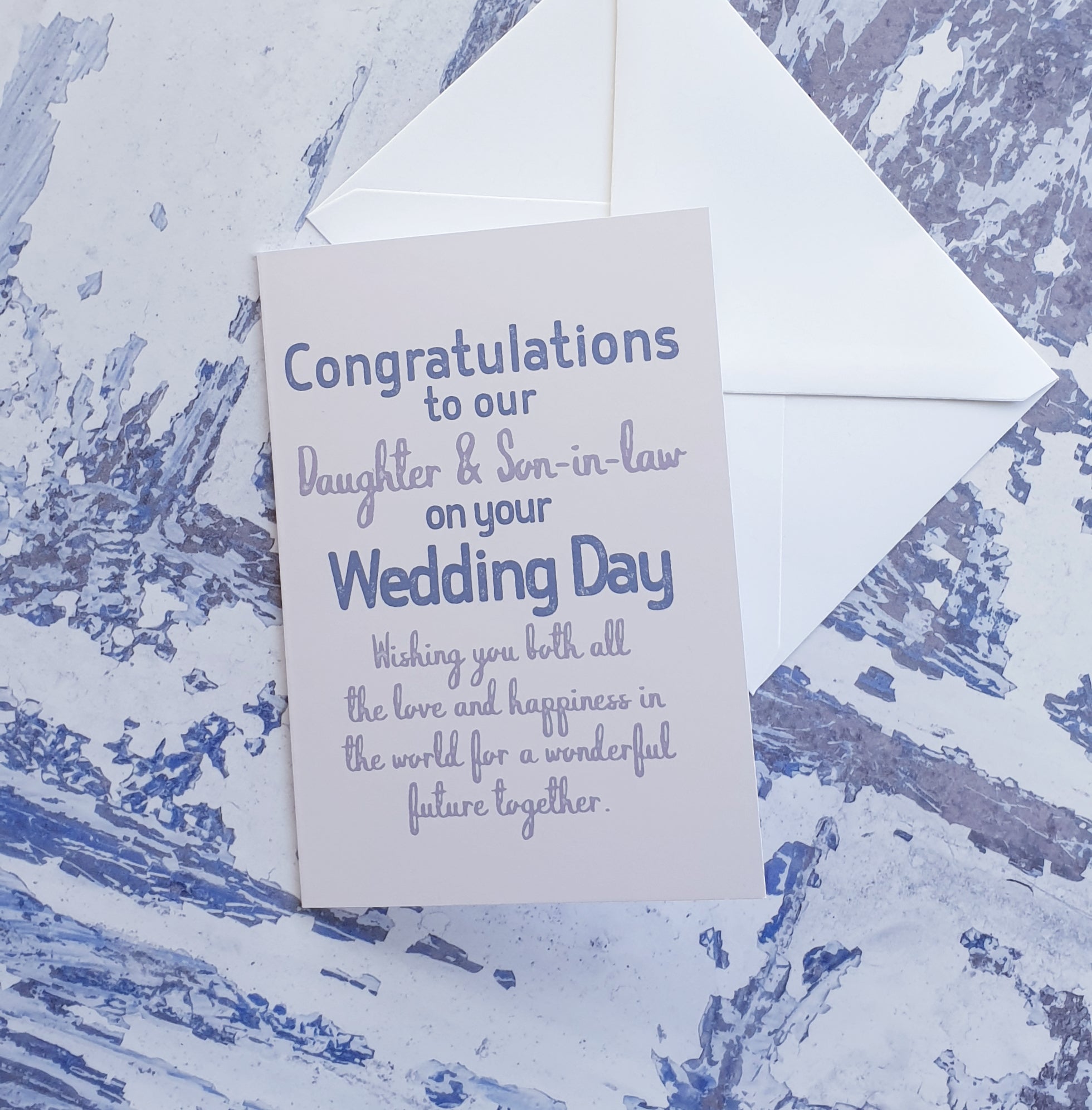  Wedding Congratulations to our Daughter and Son in Law Greeting Card 