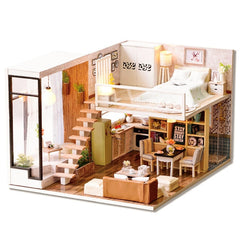 Cutebee Diy Doll House Wooden Doll Houses Miniature Dollhouse