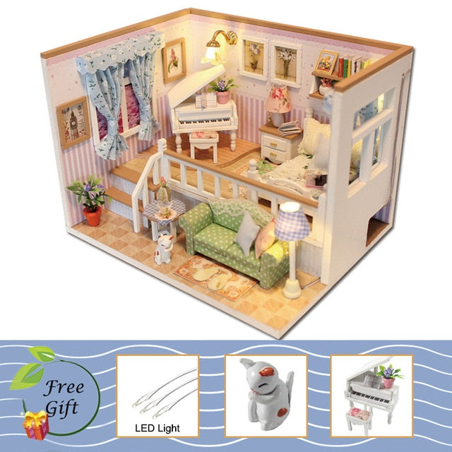 Cutebee Doll House Furniture Miniature Dollhouse DIY Miniature House R ...