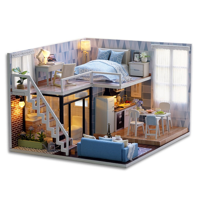 Cutebee Diy Doll House Wooden Doll Houses Miniature Dollhouse