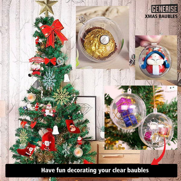 DIY Christmas Party Baubles 6cm or 8cm - Self Assemble & Fillable 0