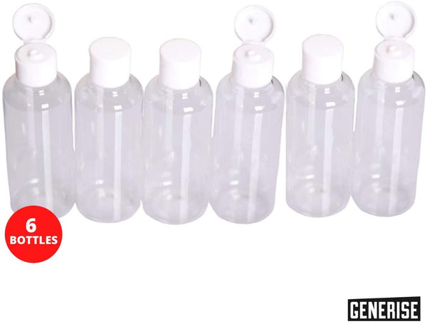Travel Bottles GENERISE 100ml Plastic Bottles - X6 Plastic 0