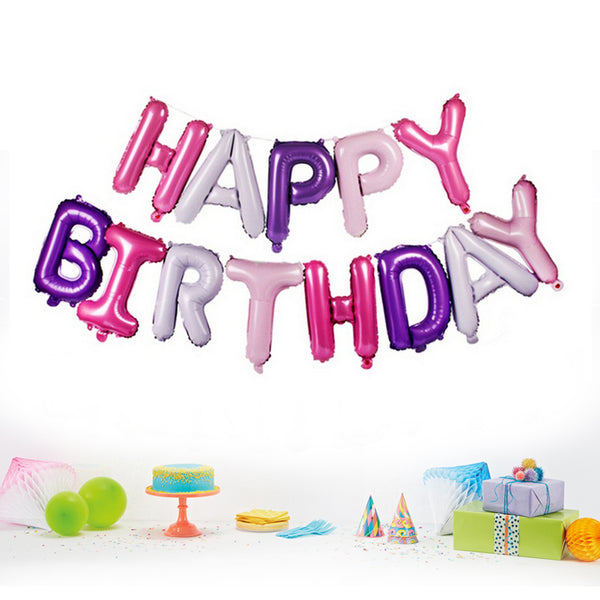 Inflatable Happy Birthday Balloon with String and Straw - 11 Colours 5