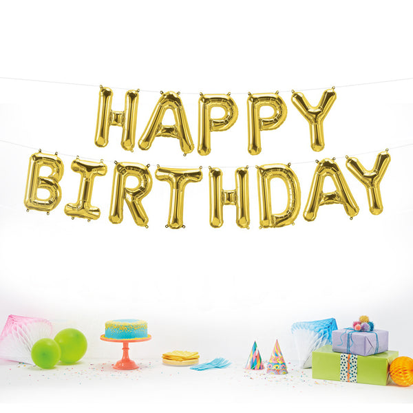 Inflatable Happy Birthday Balloon with String and Straw - 11 Colours 4