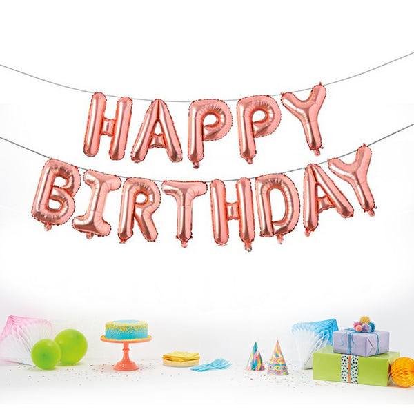 Inflatable Happy Birthday Balloon with String and Straw - 11 Colours 8