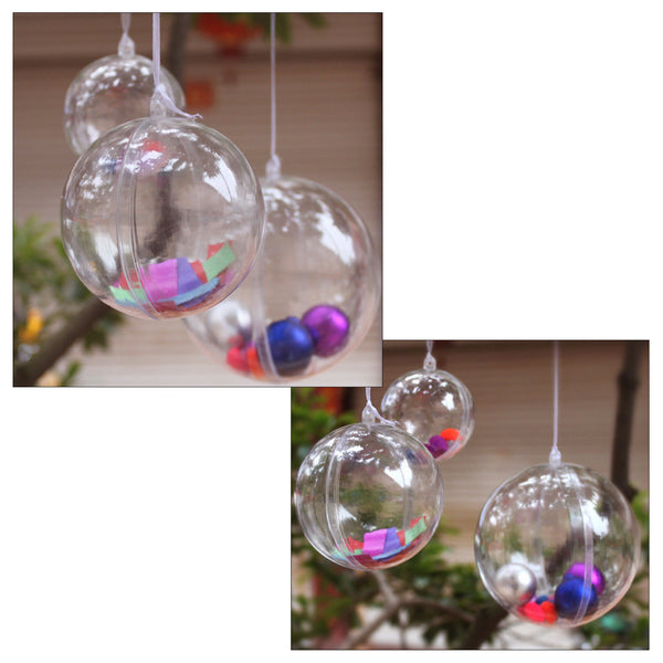 DIY Christmas Party Baubles 6cm or 8cm - Self Assemble & Fillable 7