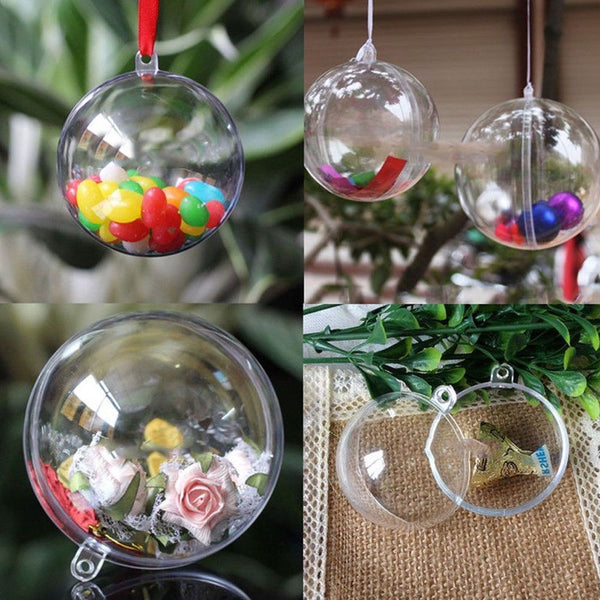 DIY Christmas Party Baubles 6cm or 8cm - Self Assemble & Fillable 3