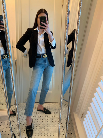 Best Business Casual Jeans Outfits for Women  Blazer with jeans, Blazer  outfits, Business casual jeans
