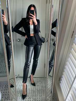 Black blazer styled for night out