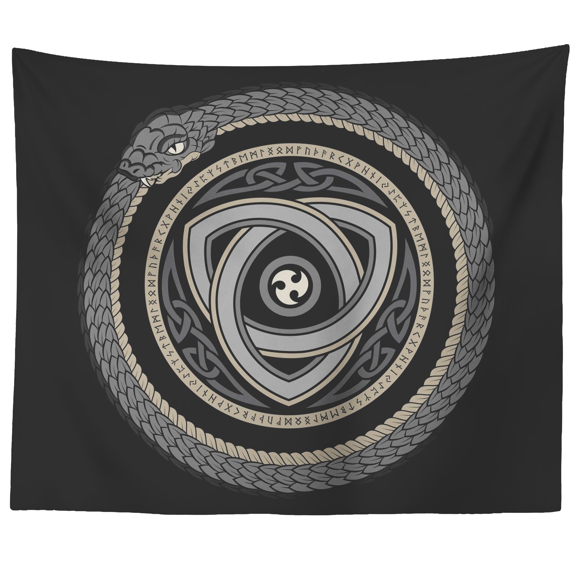 Norse Pagan Serpent Tapestry – Blue Pagan