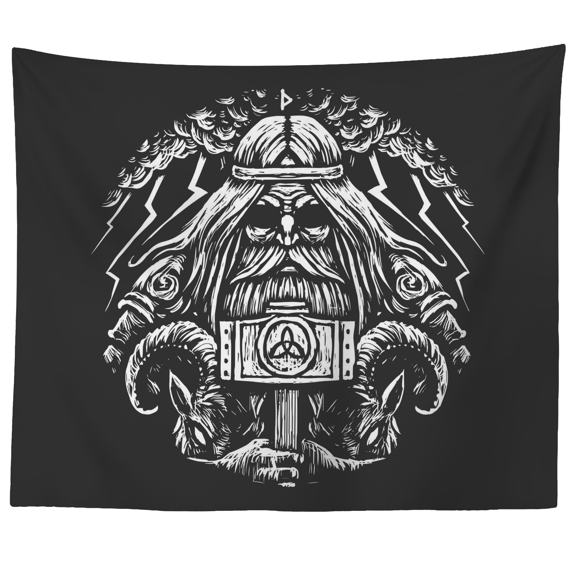 Norse Thor Wall Tapestry – Blue Pagan