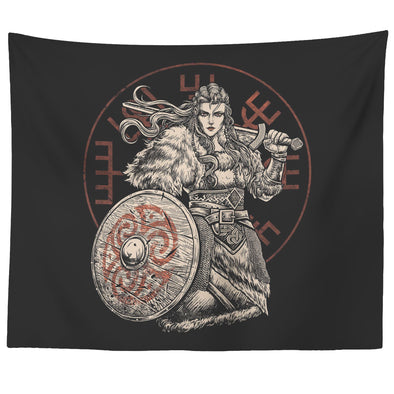 Viking Shieldmaiden Tapestry